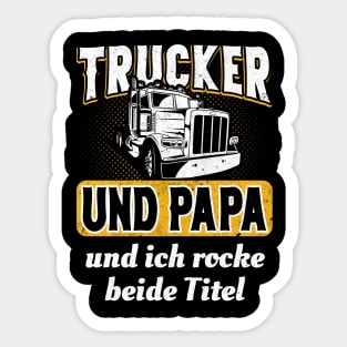 Trucker und Papa Sticker